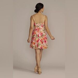 New with tags David’s bridal floral lace spring summer spaghetti strap dress